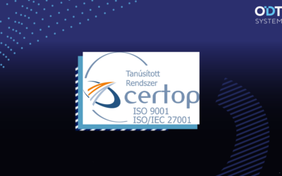 Mostantól ISO 9001, ISO 27001 tanúsítvánnyal rendelkezünk